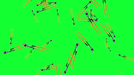 pliers tools falling animation on green screen chroma key , graphic elements