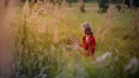 woman using digital tablet outdoors 1