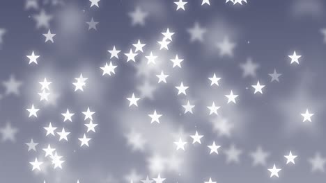 animation seamless loop pattern with shining white star particles, shimmering glittering particles, bokeh. design can be used for christmas, new year, holiday, wedding background. 4k motion design