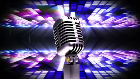Microphone-and-twinkling-lights