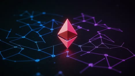 exploring the depths of blockchain technology: a digital representation of a prominent cryptocurrency in a networked landscape