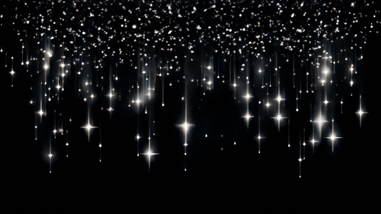 Shining bling stars animated overlay, transparent 4K video, alpha channel, ProRes 4444