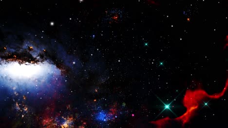 las nubes nebulosas se están expandiendo y moviendo en el universo, punto de vista