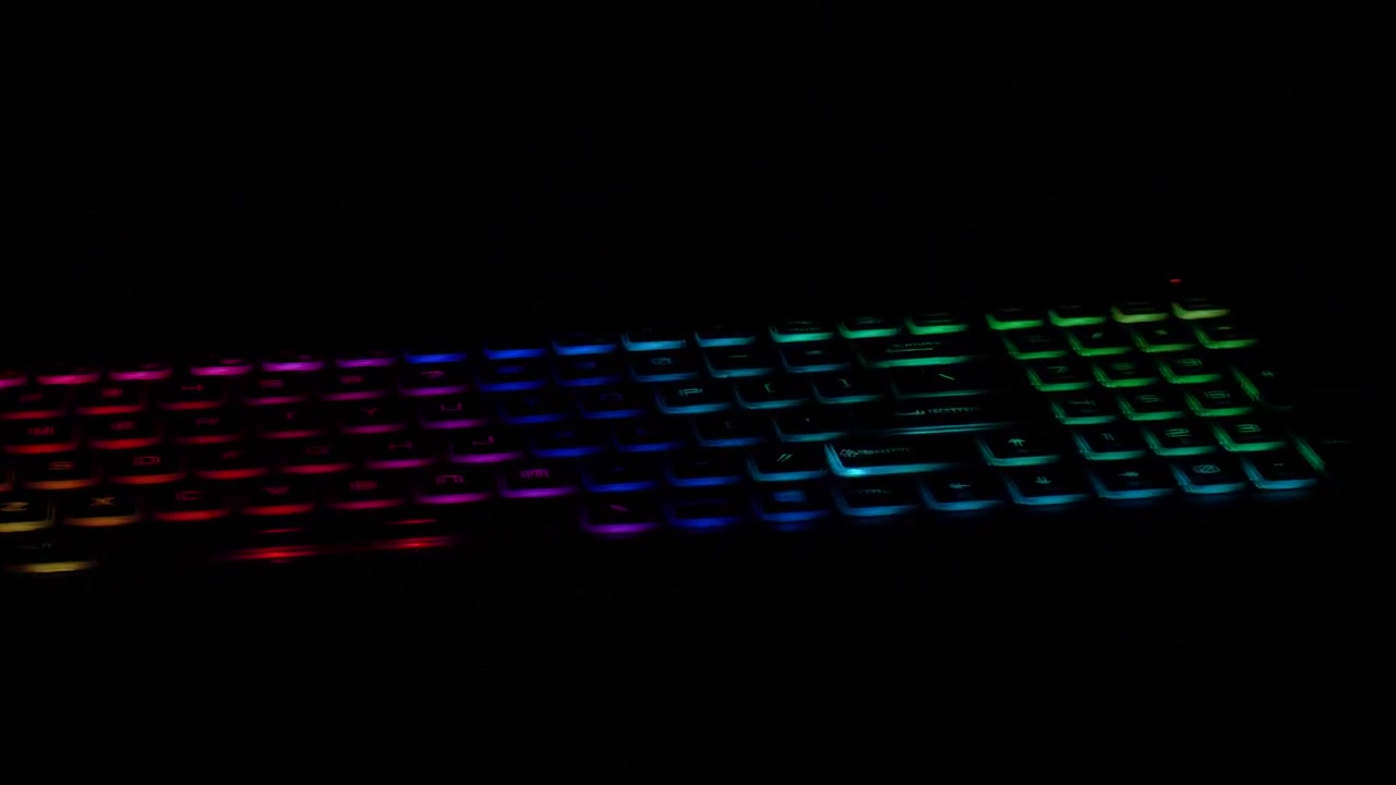 Generisk slidevideo til tech-videoer om MSI Laptops RGB-tastatur.