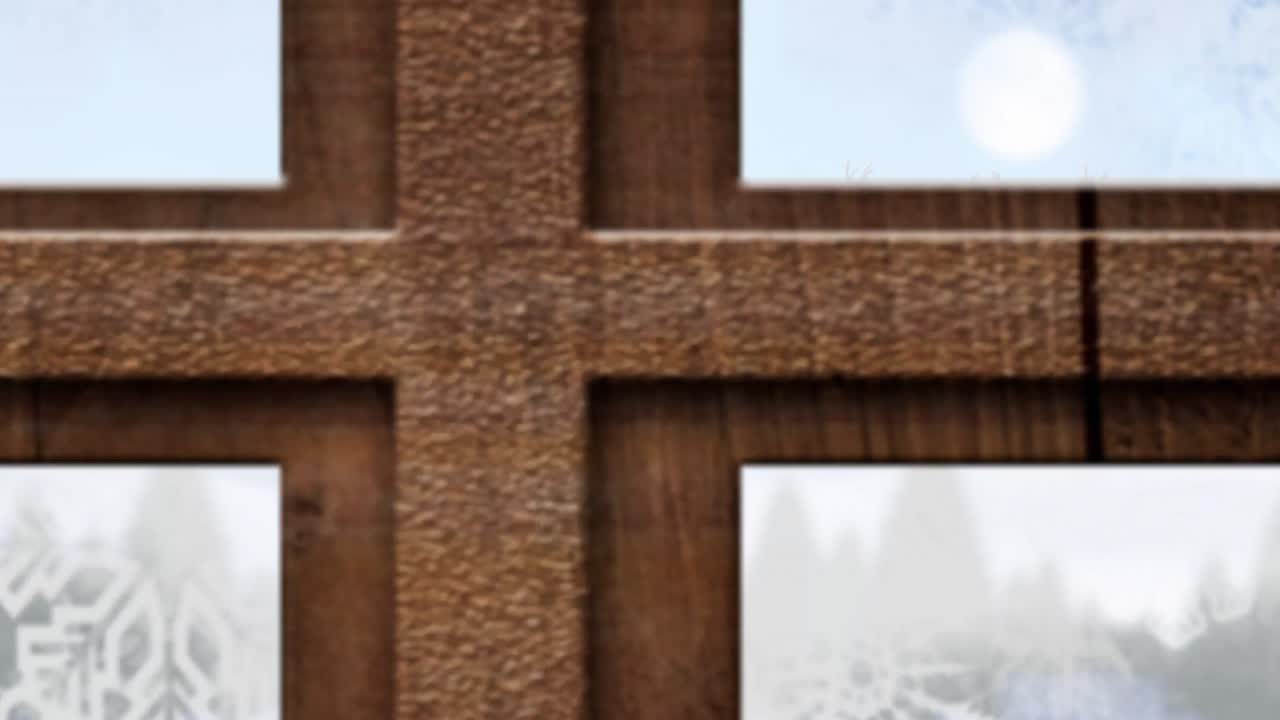 창문 을 통해 볼 수 있는 사 ⁇  과 함께  ⁇ 매 를 타고 있는 산타클로스 의 애니메이션