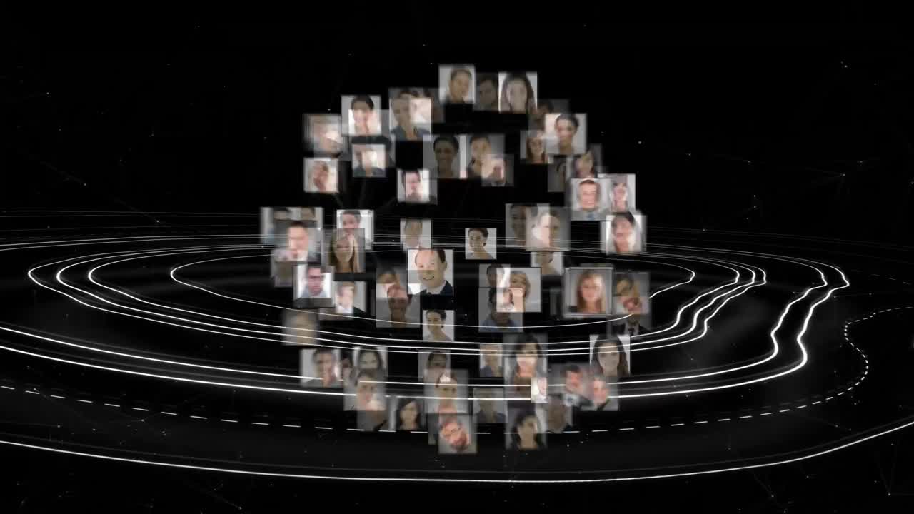 глобус профильных икон на фоне топографии на черном фоне