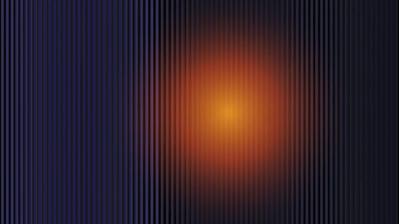 Abstract Background with Moving Vertical Lines and Glowing Orange Light