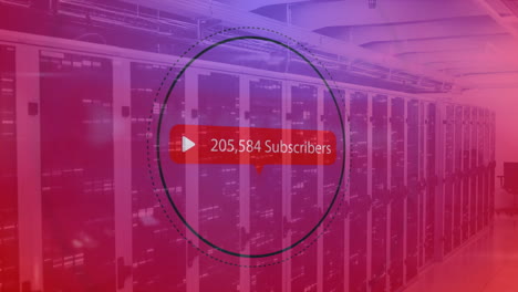 Animation-of-subscribers-text-and-data-processing-over-computer-servers