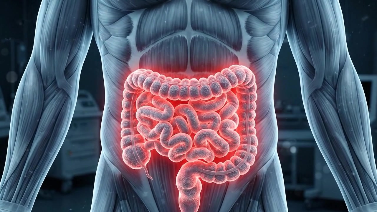 Digital medical scan of human digestive system