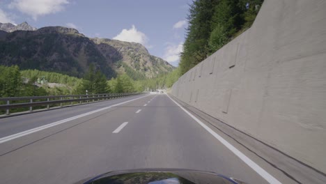 driving on the simplon pass in switzerland