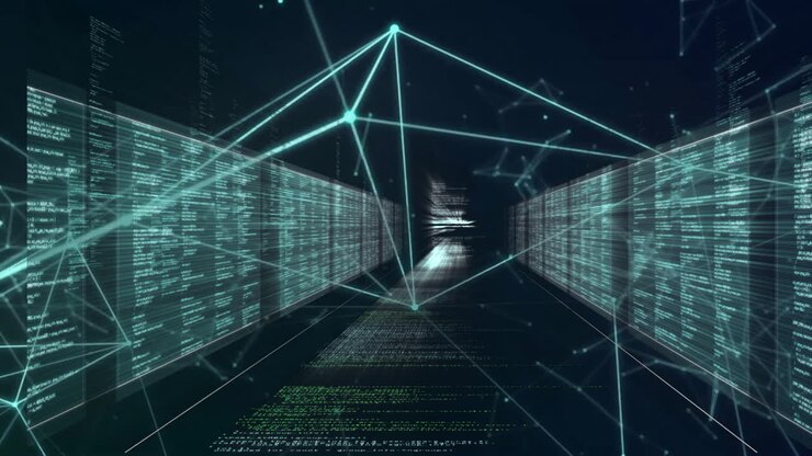 Animation of data processing over network of connections