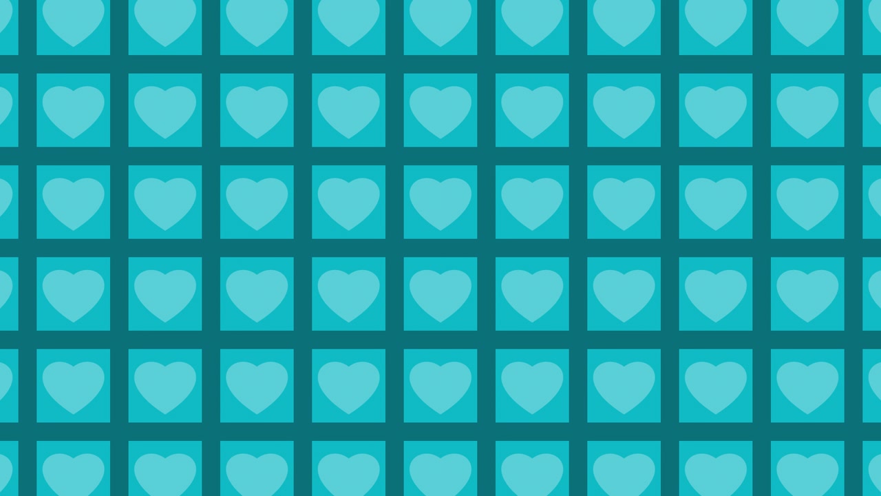 Teal Heart Pattern