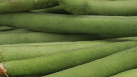 close-up of a pile of green beans
