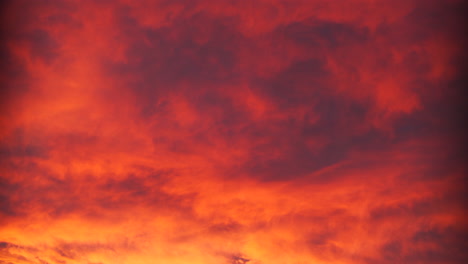 vivid colours of a warm sunset or sunrise in calgary, alberta, canada