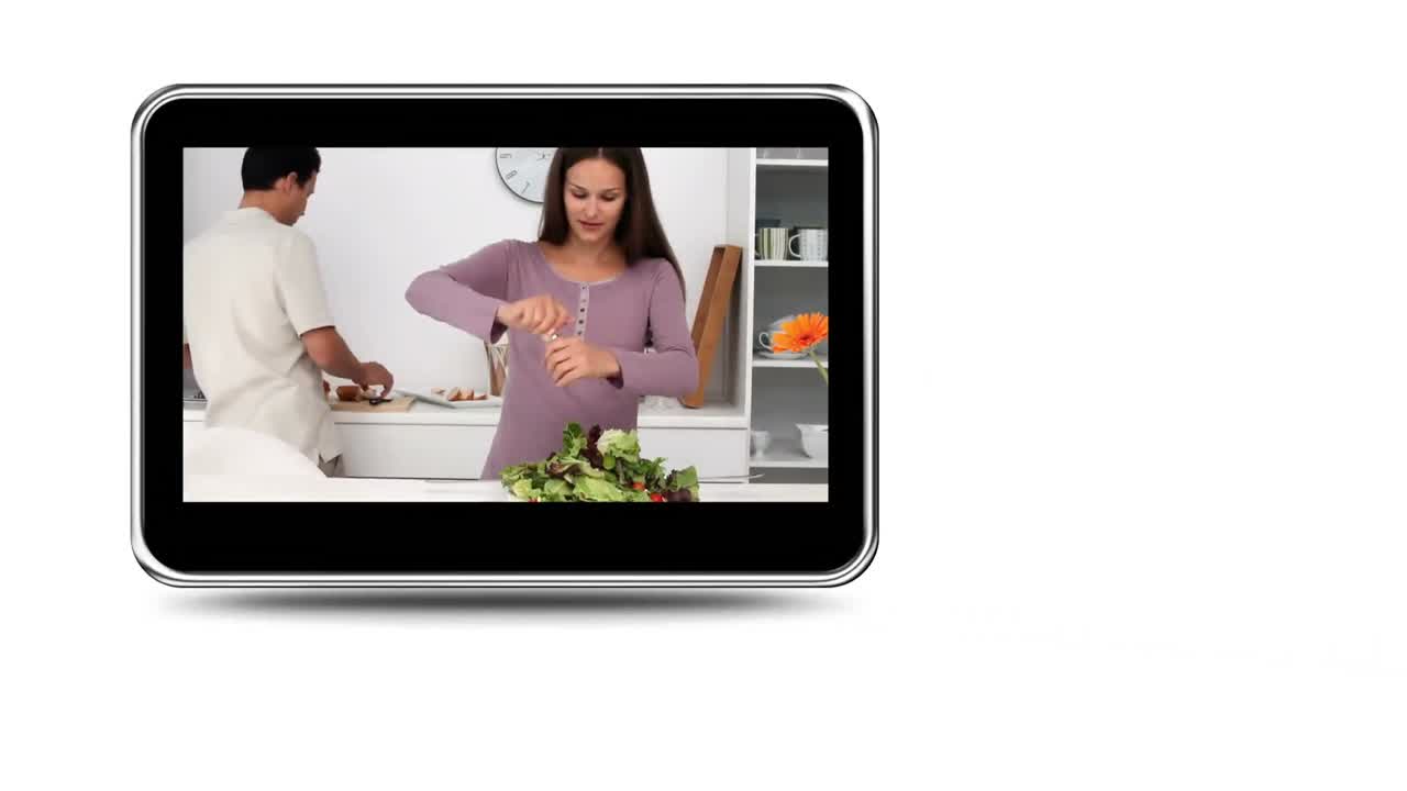 montaje de personas cocinando juntas