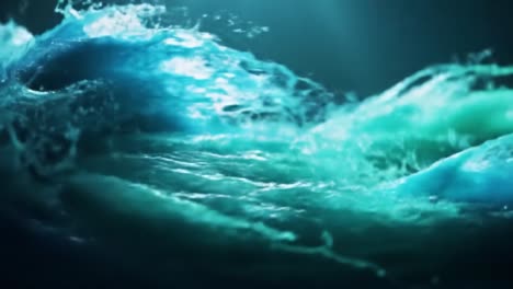 discover the captivating beauty of ocean waves as they crash and swirl with rich turquoise hues. this underwater exploration reveals the dynamic energy and movement of the sea.