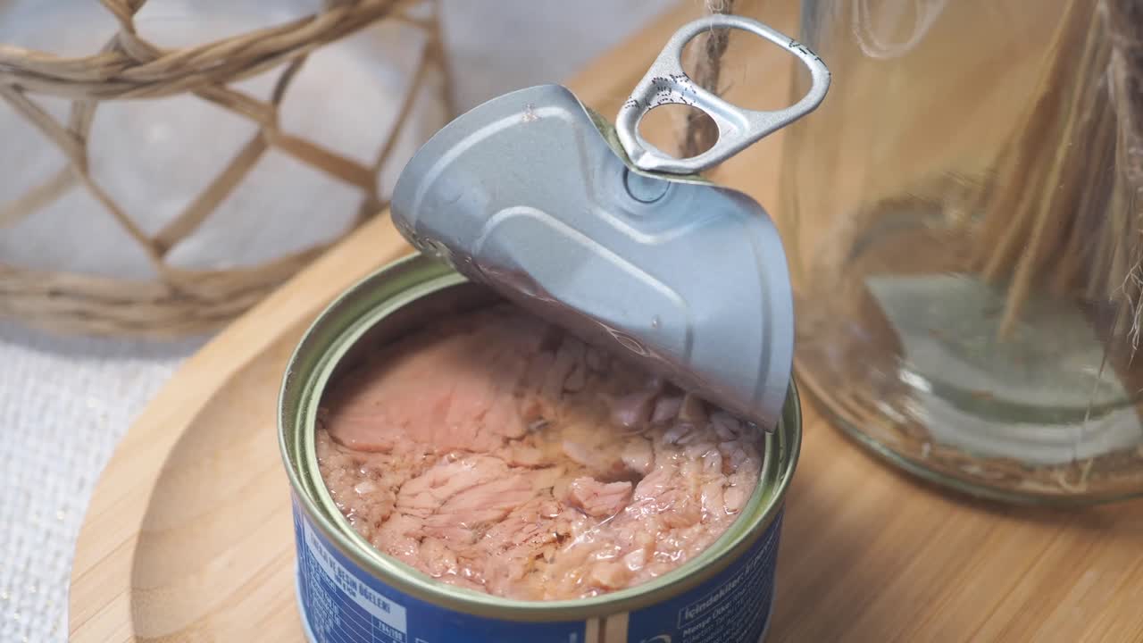 Canned Tuna on a Table