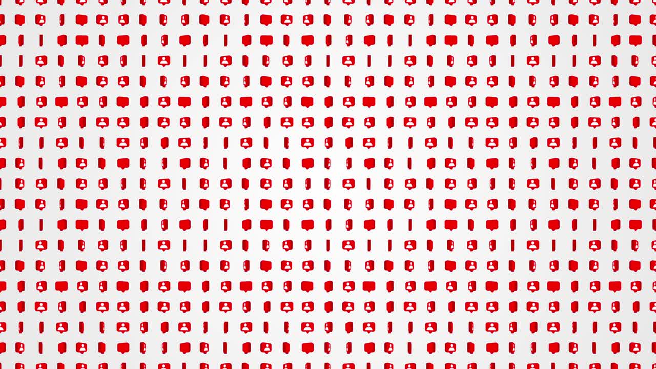 Followers icons social media network pattern animated background