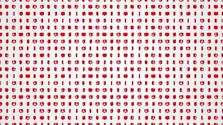 Followers icons social media network pattern animated background