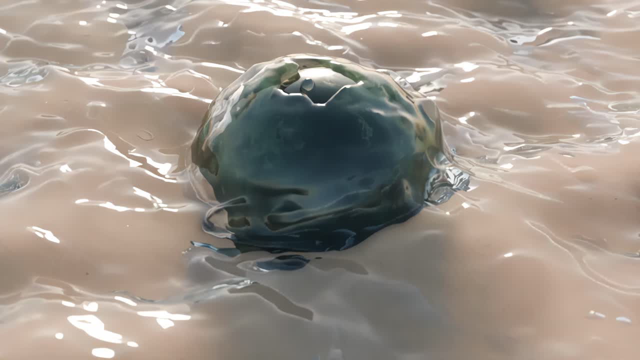 la tierra en un globo derretido