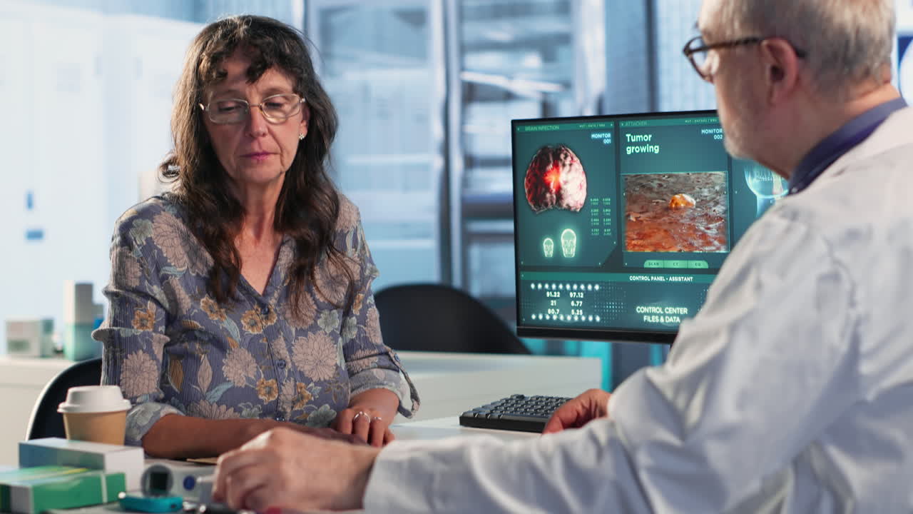 Vertical Video Male doctor professional uses oximeter to measure the oxygen levels f