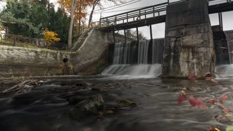 lapso de tiempo del paisaje escénico de la cascada, la cuenca del río de crédito
