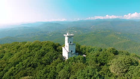 mountaintop observation tower with scenic views