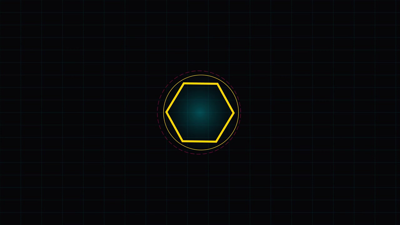 Abstract Digital Hexagon Animation with Geometric Motion Graphics