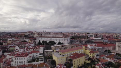 Aerial-forward-shot-of-Pantheon-and-sao-vicente