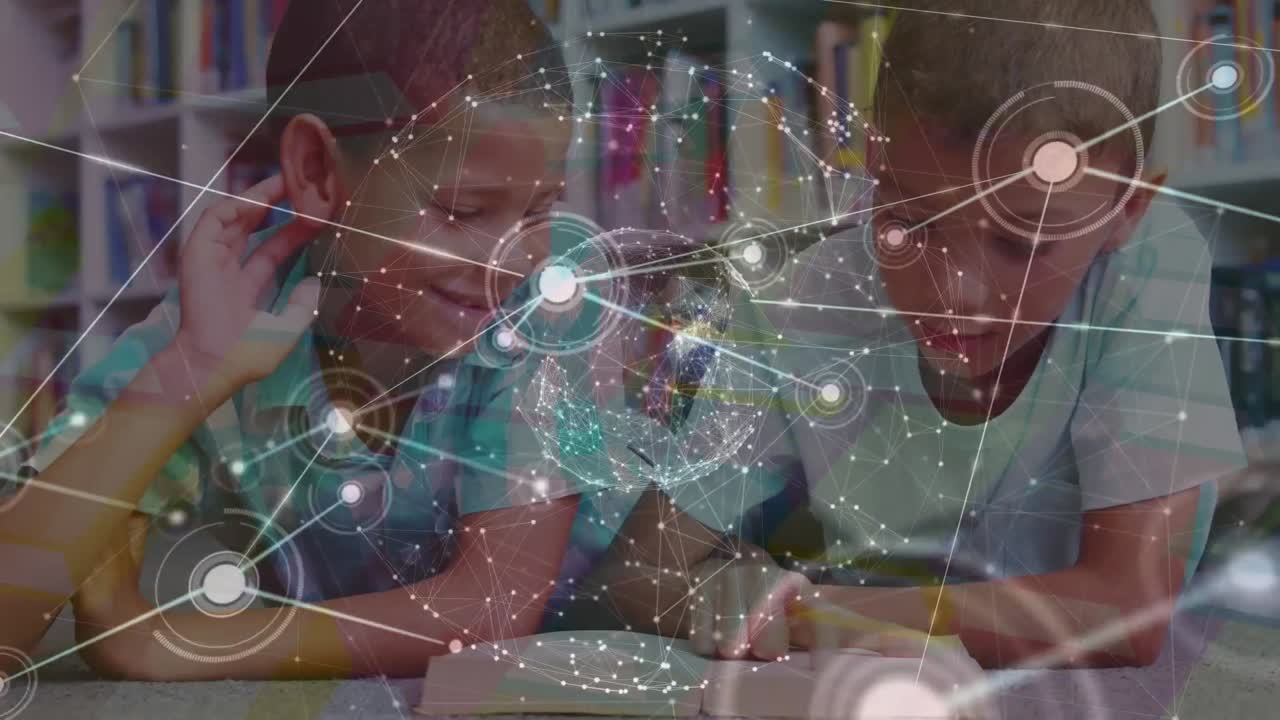 animación de la red de conexiones sobre el aprendizaje de los escolares afroamericanos