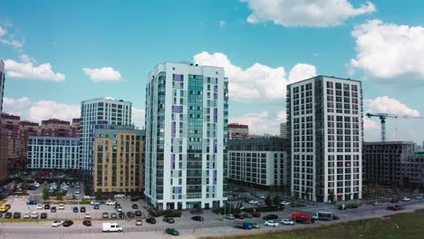 modern apartment buildings in a cityscape