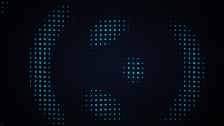 Abstract Motion Background with Pulsing Blue Dots