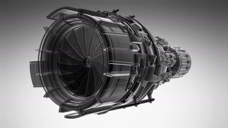 rotate jet engine turbine