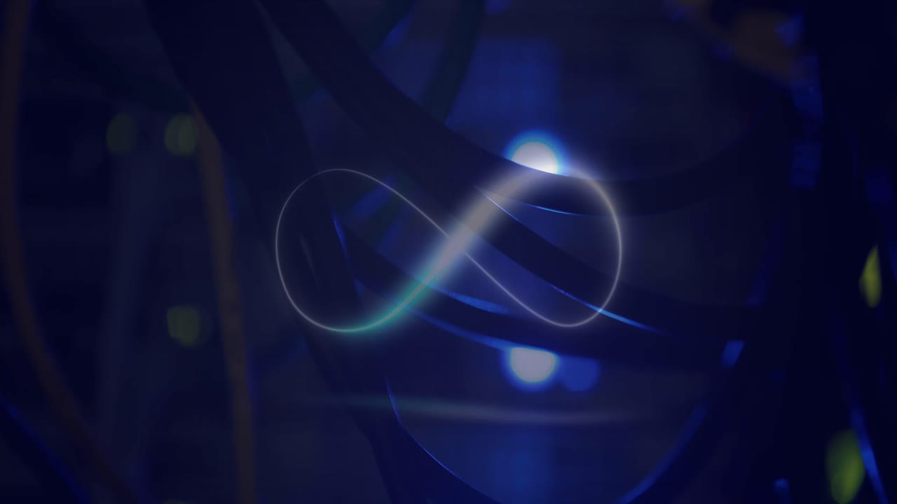 컴퓨터 와이어를 통해 네온 무한의 애니메이션