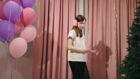 girl dancing at a christmas party