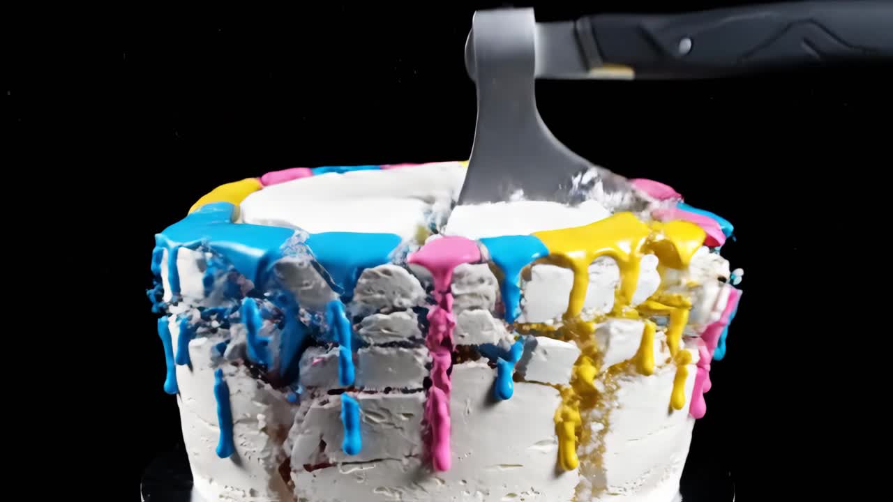 Esplosione di torta con ascia