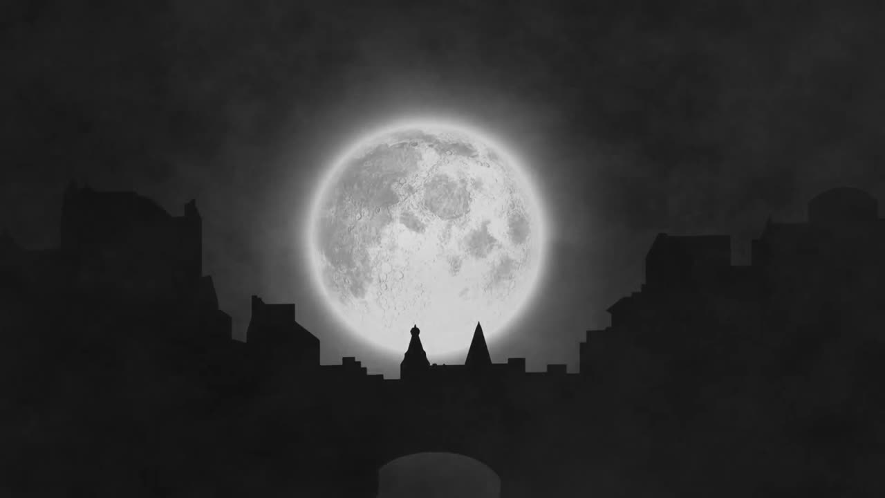 Luna e nuvole di fumo