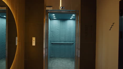 modern elevator in a stylish building