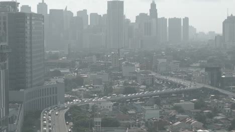 time lapse of traffic in the bgc, philippines