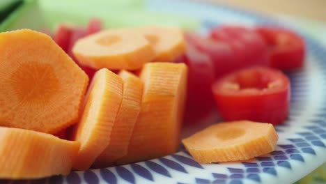 sliced vegetables
