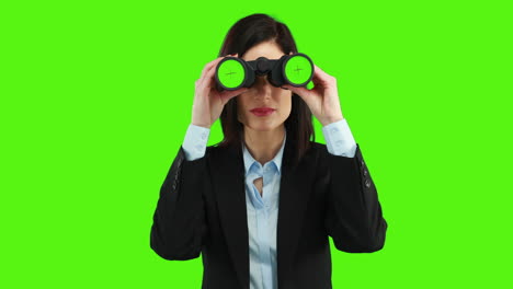 Businesswoman-using-binoculars