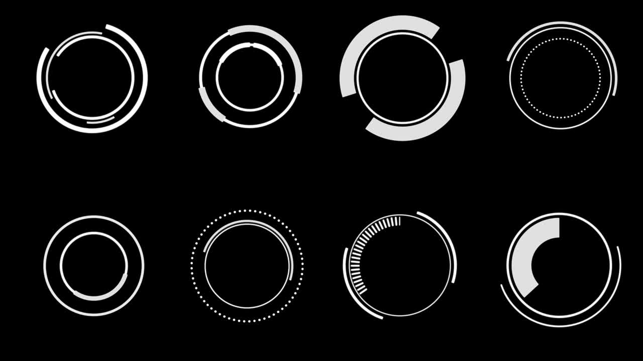 establecer elementos de animación gráfica futurista para la interfaz de usuario.