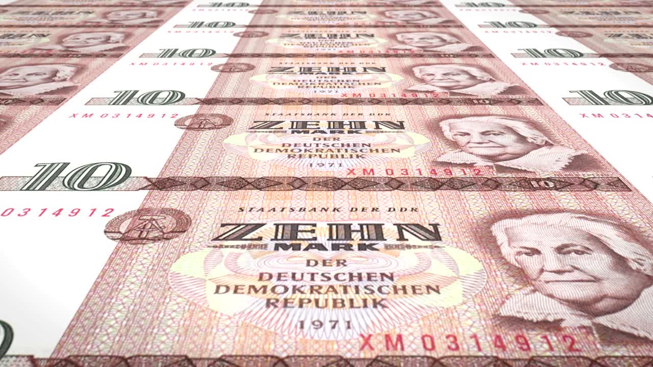 10 독일 마르크 지폐, 구 독일 공화국의 지폐, 현금, 루프