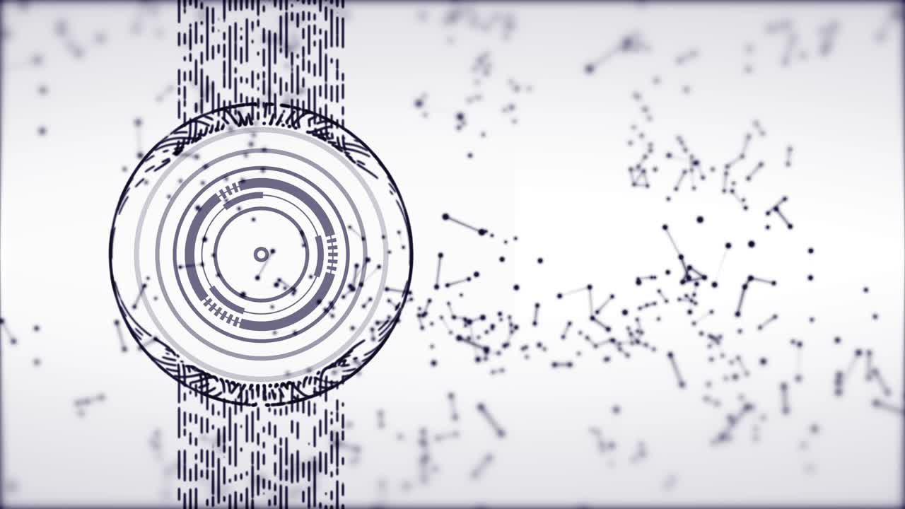 기술적인 그래픽 디자인을 가진 색 배경.