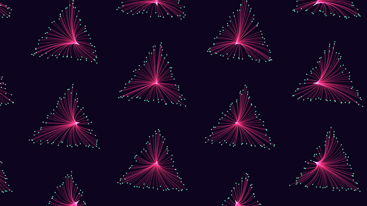 Dynamic zigzag feminine pink triangles on a sophisticated black background
