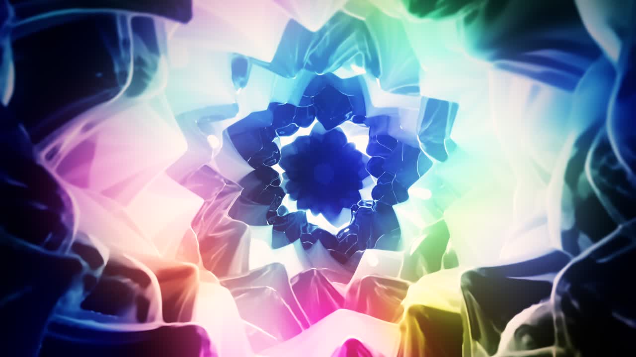 animación de formas abstractas multicolores con bucle de fluidos