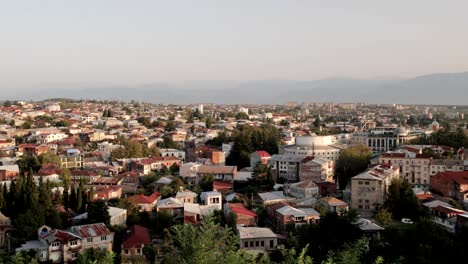 kutaisi, georgia. cityscape in autumn evening