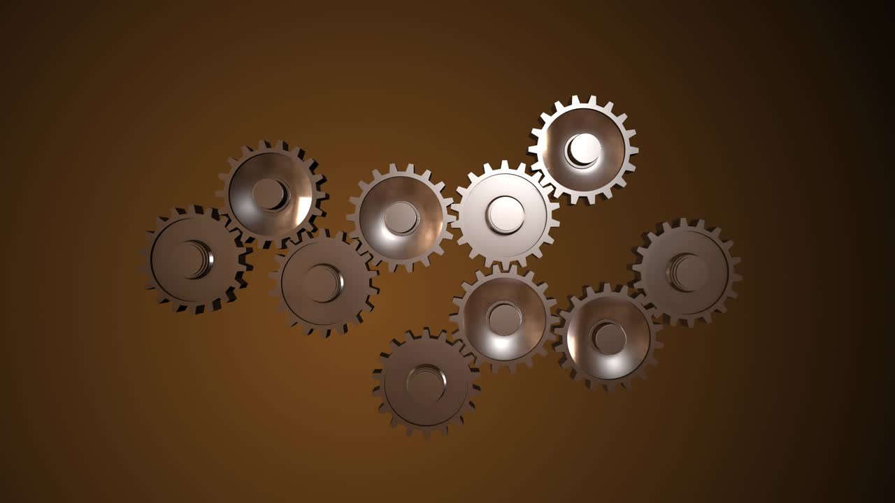 concepto de reloj. engranajes girando con precisión precisa en el mecanismo del reloj antiguo.