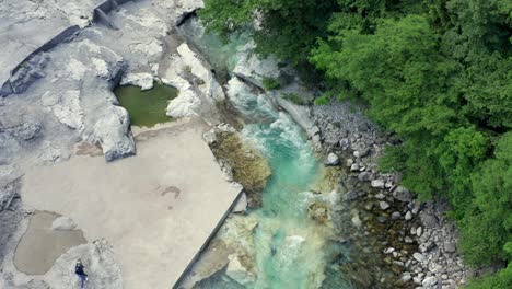 Amazing-Serio-river-with-its-crystalline-green-waters,-Bergamo,-Seriana-valley,Italy