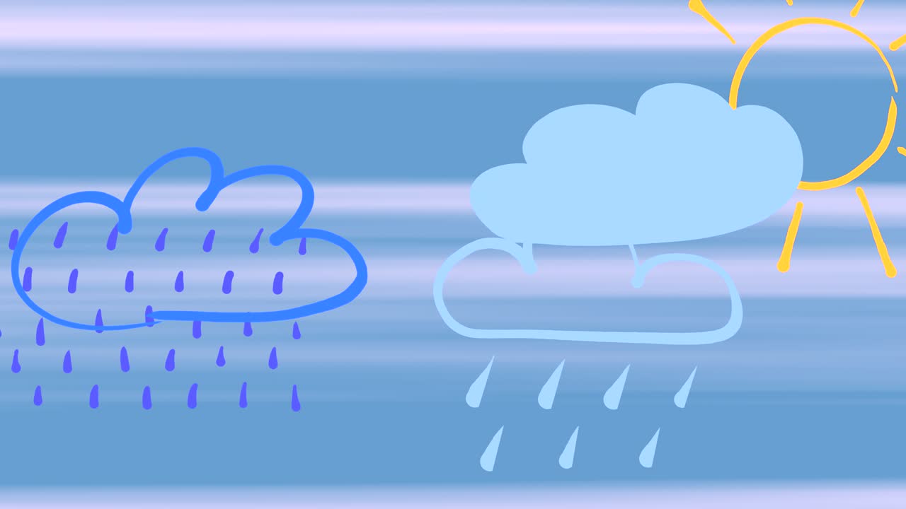 Looped animation of moving drawn picture